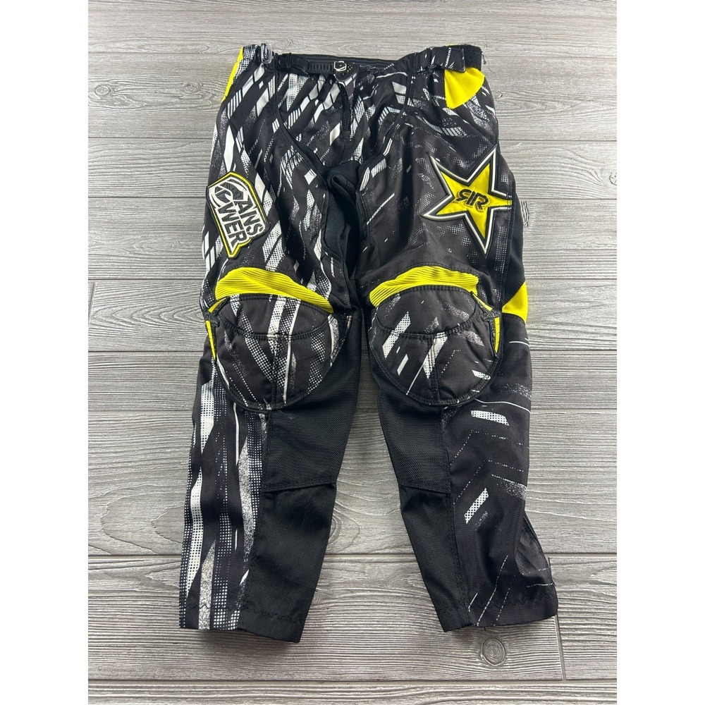 Answer Racing Pants Youth Y28 Black Yellow Motocross MX Offroad RockStar